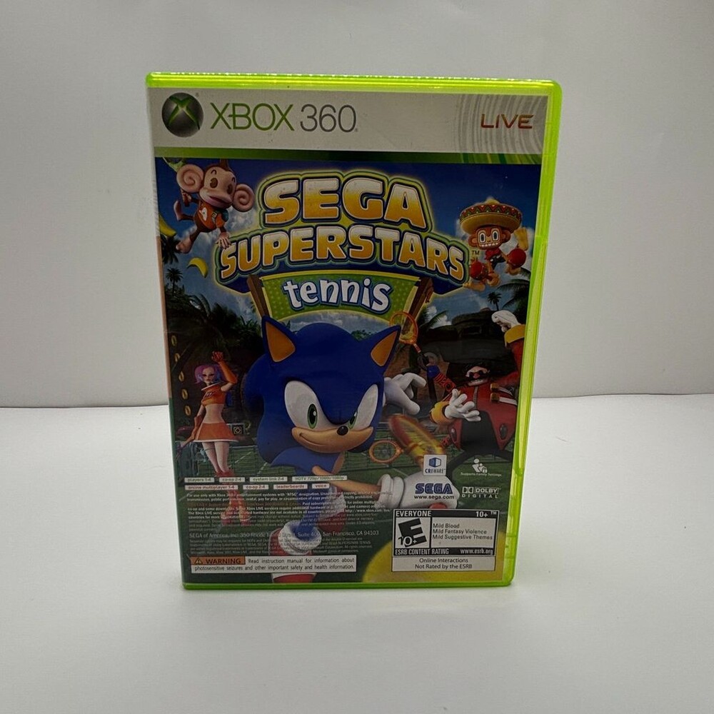 Sega Superstars Tennis (Xbox 360 Live Multiplayer, 2008) No Manual